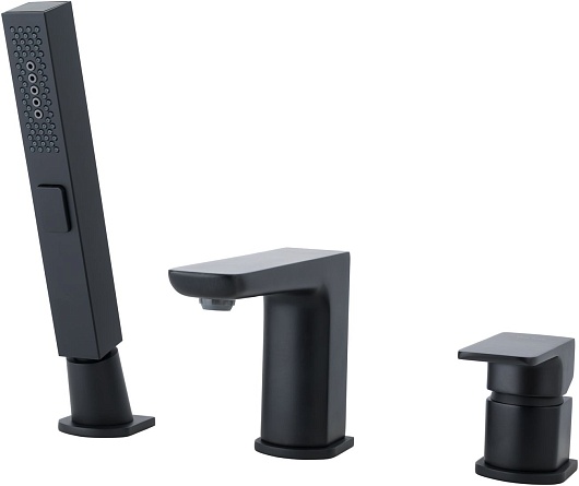 Allen Brau Смеситель на борт ванны Infinity 5.21008-31 (с внутренней частью) черный матовый – картинка-3